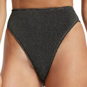 Good American Always Fits Black & Gold Metallic Bikini 2XL/3XL